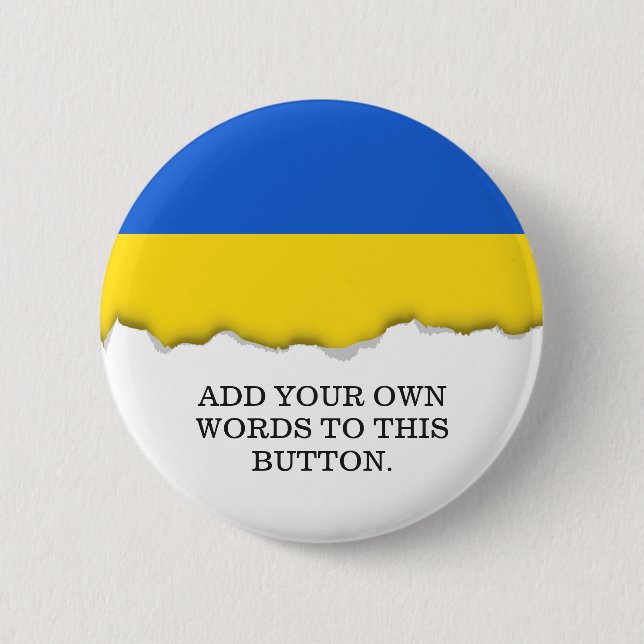 Flag of Ukraine 6 Cm Round Badge (Front)