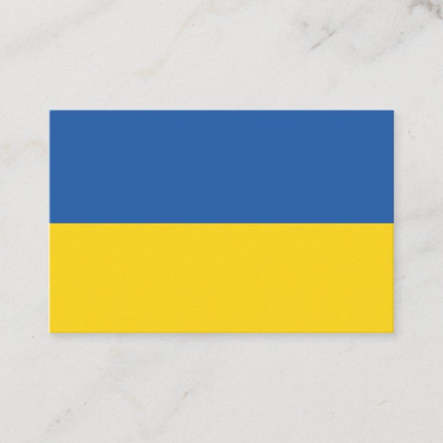 Flag of Ukraine Button Business Card (Front)