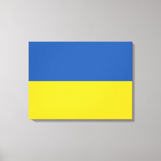 Flag of Ukraine Button Canvas Print (Front)