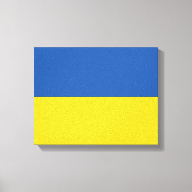 Flag of Ukraine Button Canvas Print (Front)