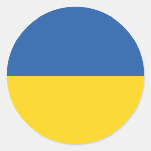 Flag of Ukraine Button Classic Round Sticker