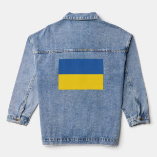 Flag of Ukraine Button Denim Jacket