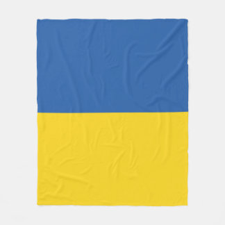 Flag of Ukraine Button Fleece Blanket