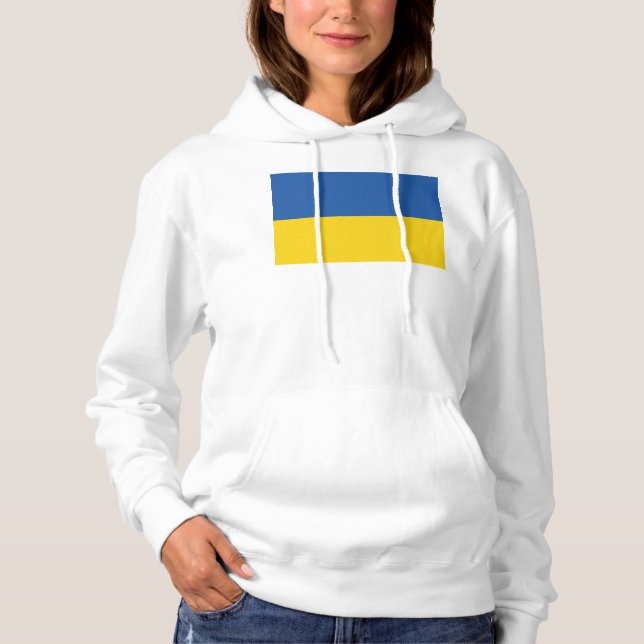 Flag of Ukraine Button Hoodie (Front)