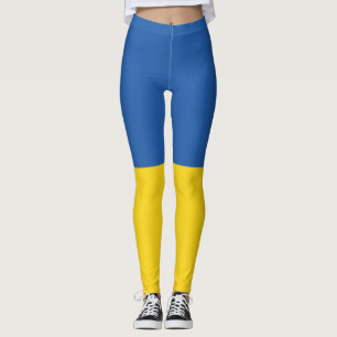 Flag of Ukraine Button Leggings
