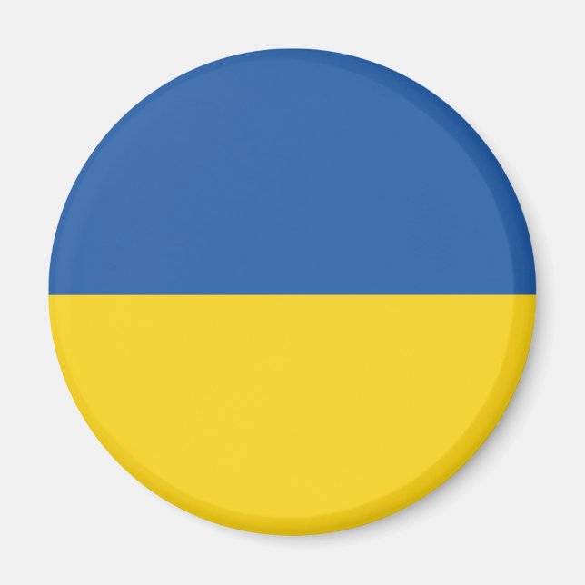 Flag of Ukraine Button Magnet (Front)