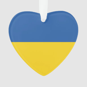 Flag of Ukraine Button Ornament