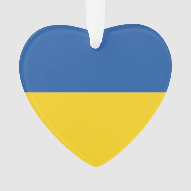 Flag of Ukraine Button Ornament (Front)