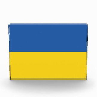 Flag of Ukraine Button Photo Block