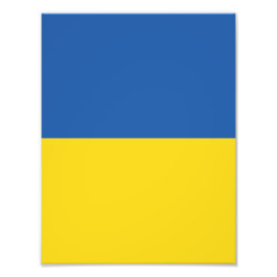 Flag of Ukraine Button Photo Print