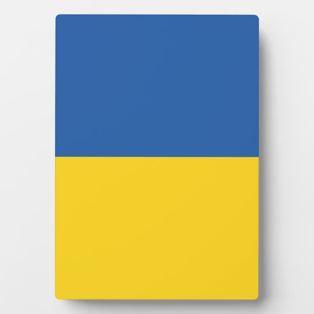 Flag of Ukraine Button Plaque (Front)