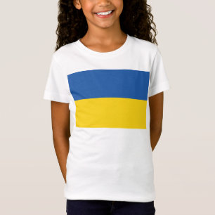 Flag of Ukraine Button T-Shirt