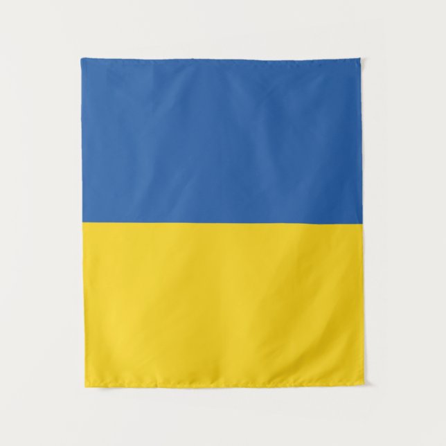 Flag of Ukraine Button Tapestry (Front)