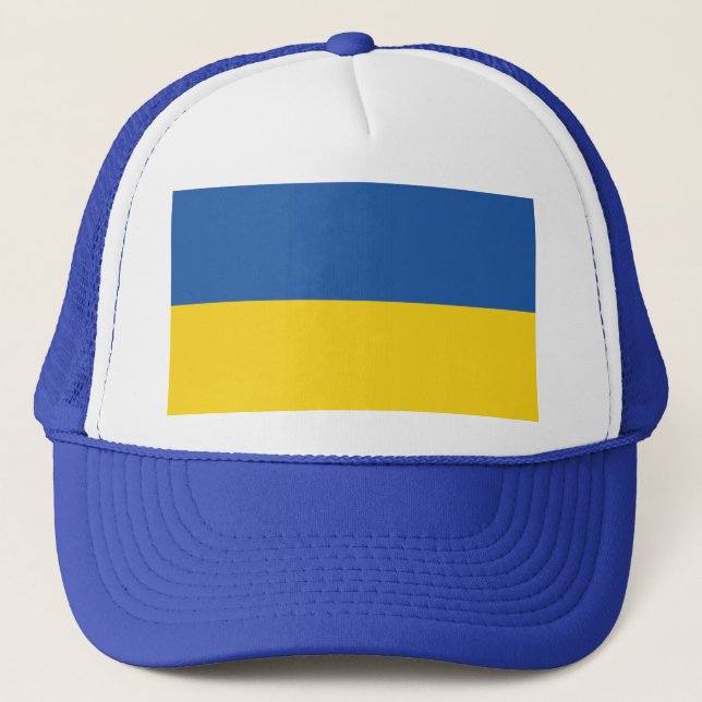 Flag of Ukraine Button Trucker Hat (Front)