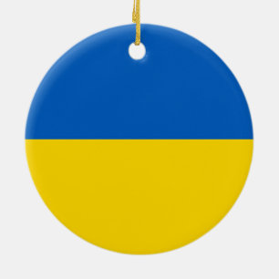 Flag of Ukraine Ceramic Tree Decoration