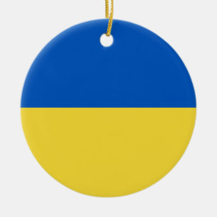 Flag of Ukraine Ceramic Tree Decoration