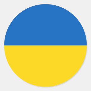 Flag of Ukraine Classic Round Sticker