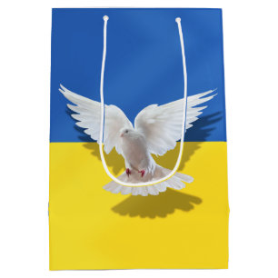 Flag of Ukraine - Dove of Peace - Freedom - Peace Medium Gift Bag