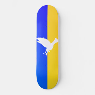Flag of Ukraine - Dove of Peace - Freedom - Peace Skateboard