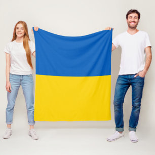 Flag of Ukraine Fleece Blanket