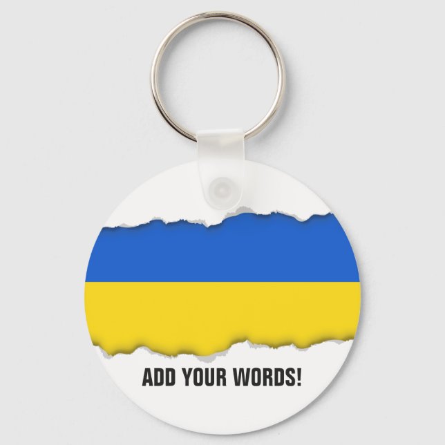 Flag of Ukraine Key Ring (Front)