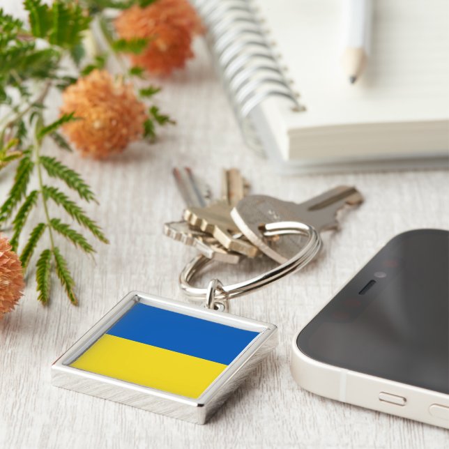 Flag of Ukraine Key Ring (Side)