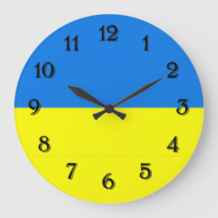 Flag of Ukraine Large Clock