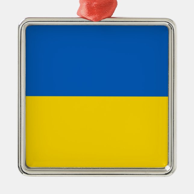 Flag of Ukraine Metal Tree Decoration (Front)