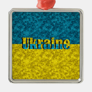 Flag of Ukraine Metal Tree Decoration