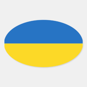 Flag of Ukraine Oval Sticker