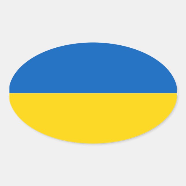 Flag of Ukraine Oval Sticker (Front)