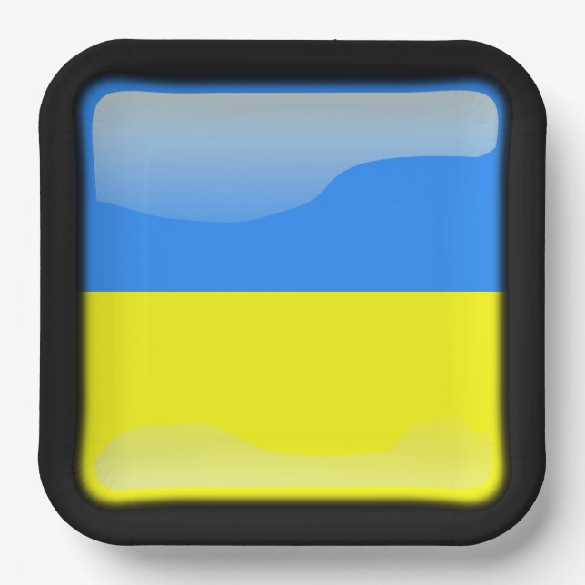 Flag of Ukraine Paper Plate (Front)