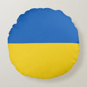 Flag of Ukraine Round Cushion