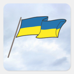 Flag of Ukraine Square Sticker