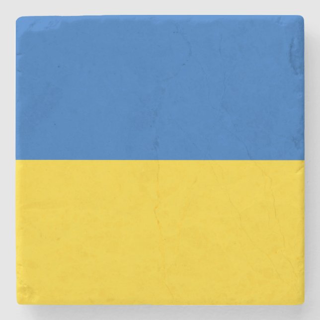 Flag of Ukraine Stone Coaster (Front)