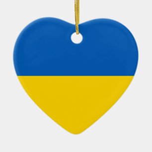 Flag of Ukraine - Ukrainian Flag - Прапор України Ceramic Tree Decoration