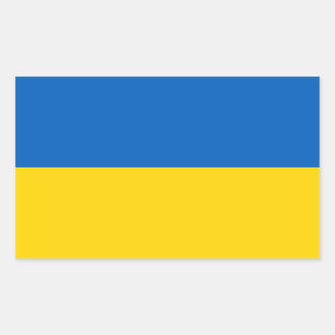 Flag of Ukraine - Ukrainian Flag - Прапор України Rectangular Sticker