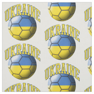 Flag of Ukraine Ukrainian Soccer Ball Pattern Fabric
