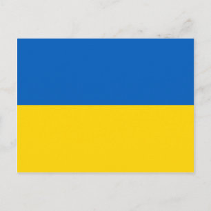 Flag of Ukraine Ukrainian State Flag Blue Yellow Postcard