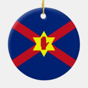 Flag of Ulster Nation (Northern Ireland) Ceramic Tree Decoration
