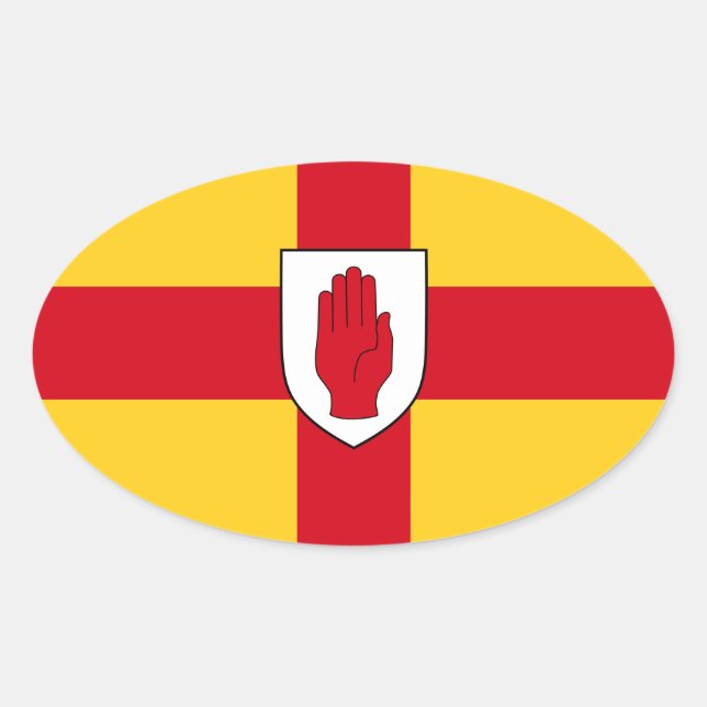 Flag of Ulster Oval Sticker (Front)