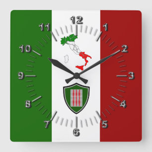 Flag of Umbria (Italy) Square Wall Clock
