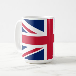 Flag of United Kingdom custom-cut  Coffee Mug