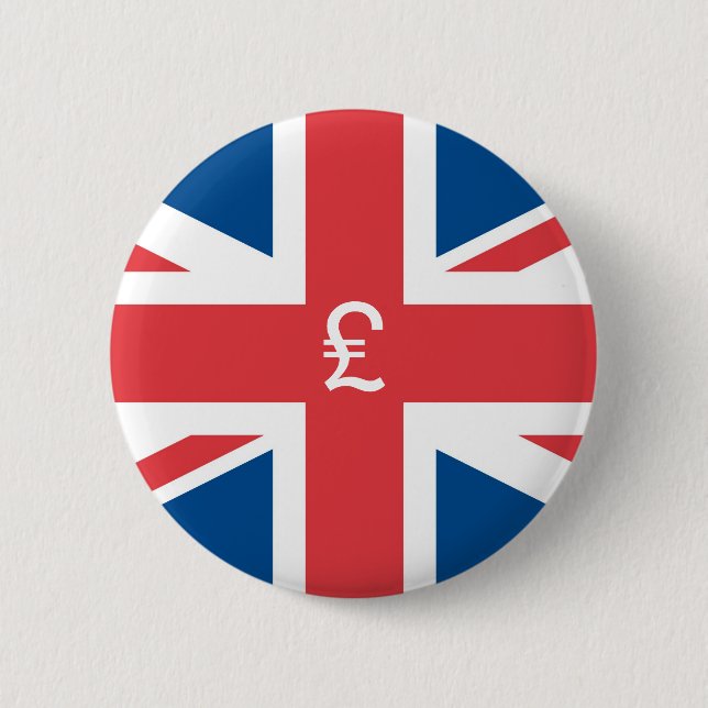 Flag of United Kingdom of The Great Britain 6 Cm Round Badge (Front)