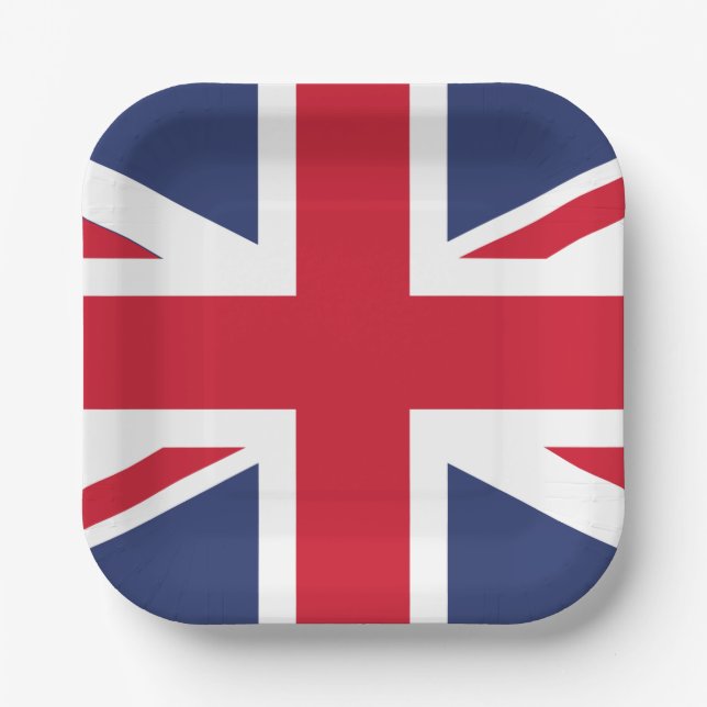 Flag of United Kingdom Paper Plate (Front)