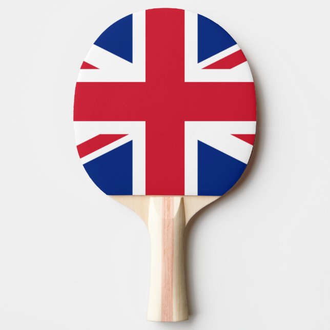 Flag of  United Kingdom Ping Pong Paddle (Front)