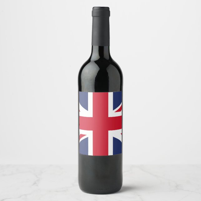 Flag of United Kingdom Wine Label (Front)