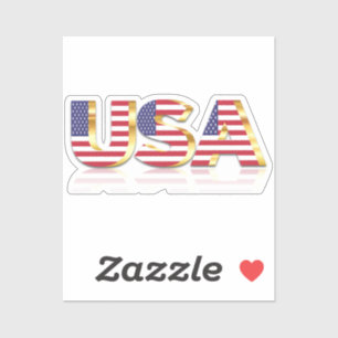 Flag of United States of America Patriotic Sticker