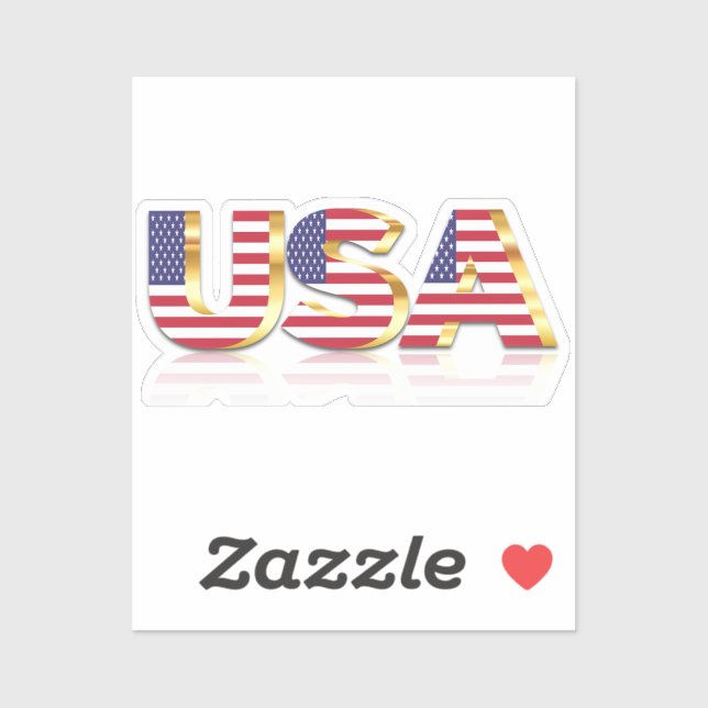Flag of United States of America Patriotic Sticker (Sheet)