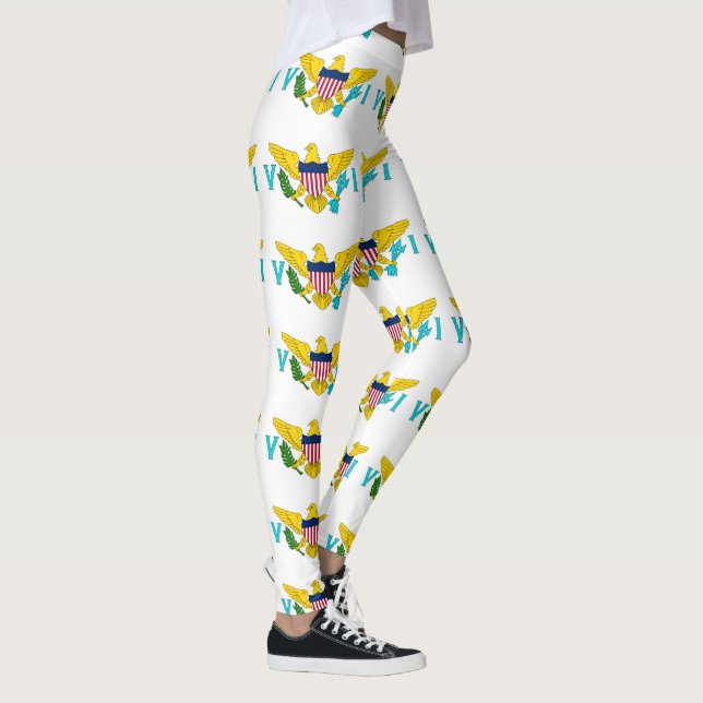 Flag of United States Virgin Islands Leggings (Right)
